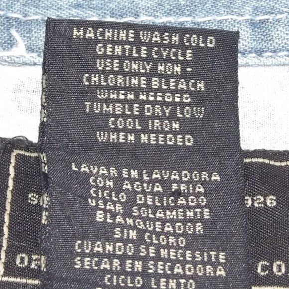 ROUTE 66 Denim Shirt-Jacket, S, Blue Floral, Accent collar, Long sleeve, Buttons - Picture 12 of 12